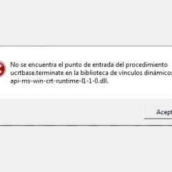 Solución al error api-ms-win-crt-runtime-l1-1-0