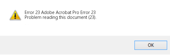 adobe error 23 al instalar adobe