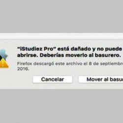 instalador dañado en mac