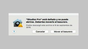 instalador dañado en mac