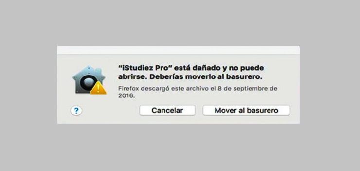 instalador dañado en mac