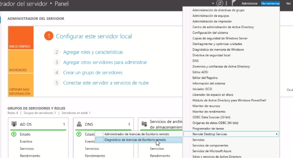 ¿Cómo instalar usuarios RDS CAL en Windows Server? 4 instalar licencias rds terminal server