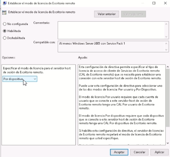 ¿Cómo instalar usuarios RDS CAL en Windows Server? 10 8