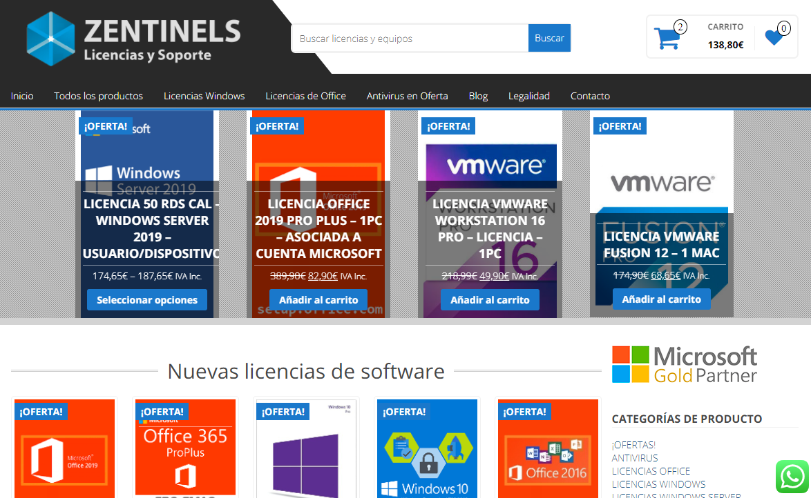 tienda de licencias