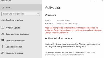 error 0x87E107F9 al activar windows
