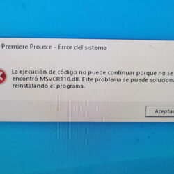 solucion al error msvcr110.dll