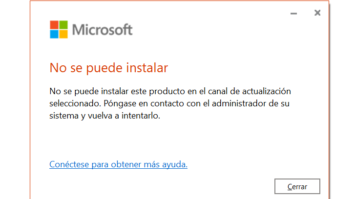 project canal de actualizacion seleccionado