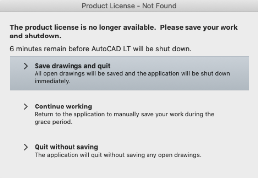 Autodesk License Not Found