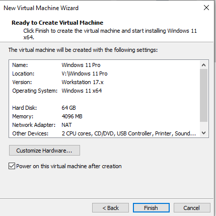 instalar windows 11 vmware