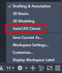 interfaz clasica de autocad