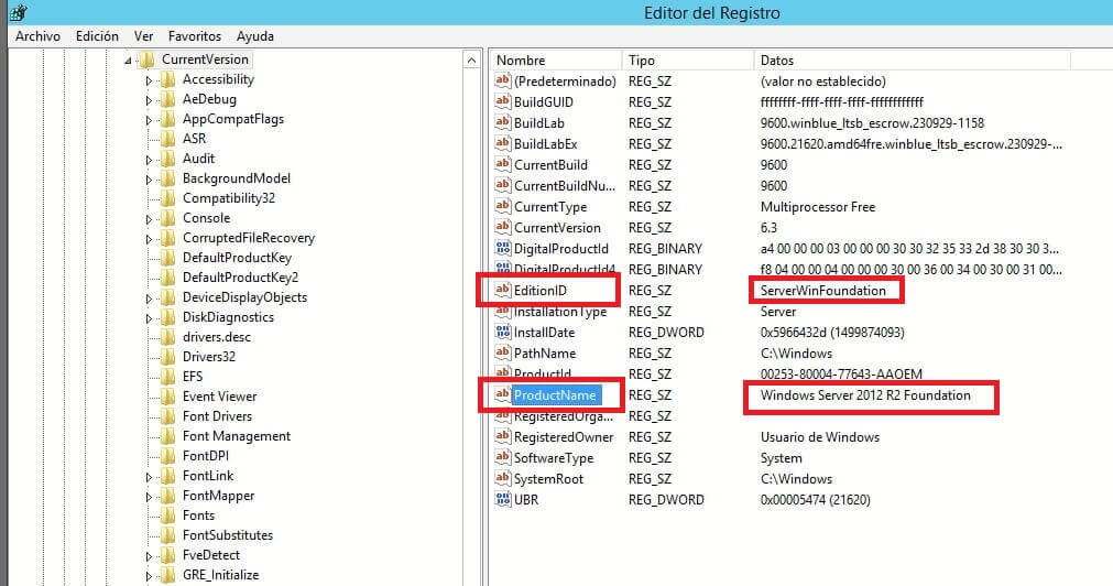 actualizar windows server 2012 foundation