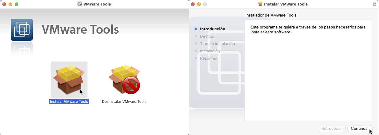 instalar sonoma vmware