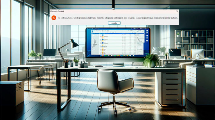 error abrir elemento outlook