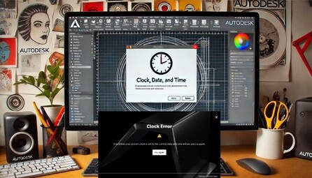 Error de reloj al iniciar el software de Autodesk