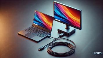 Utilizar el portátil plegado mientras se conecta a pantalla por HDMI