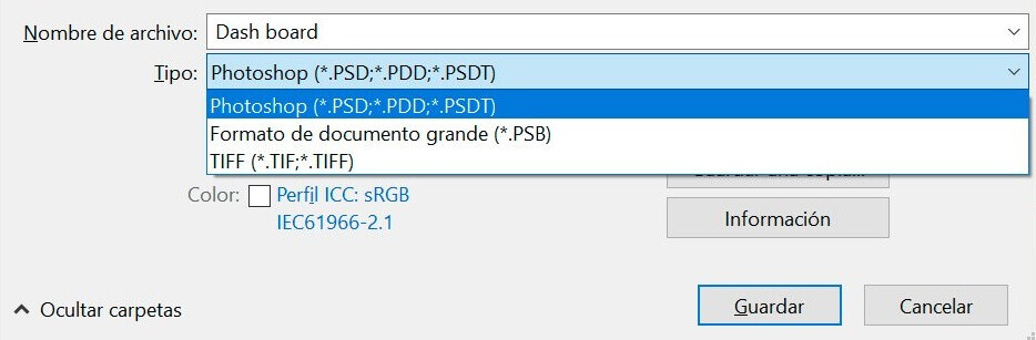 photoshop no guarda jpg