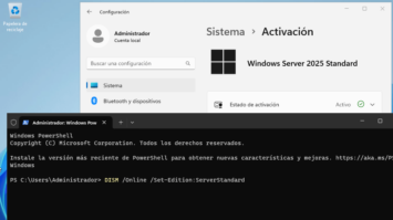 convertir server 2025 evaluacion