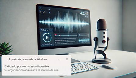 Solucion El dictado por voz no está disponible