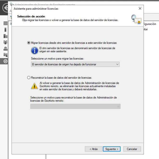 Solución a escritorio remoto se encuentra en modo licencia y el mode de redirector NO