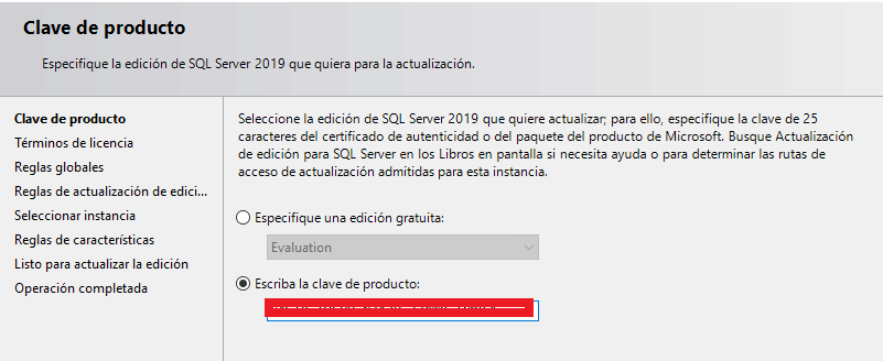 actualizar sql express 2022
