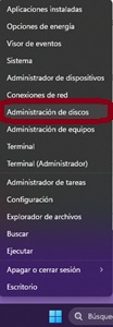 Administracion de discos Windows