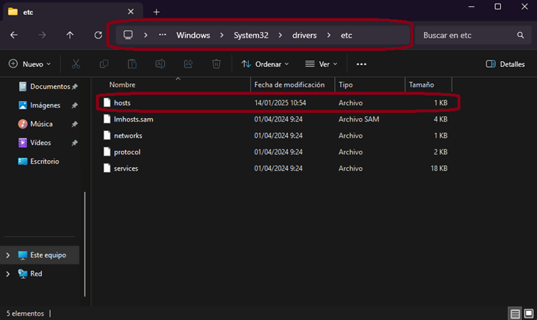 Hosts Windows 11