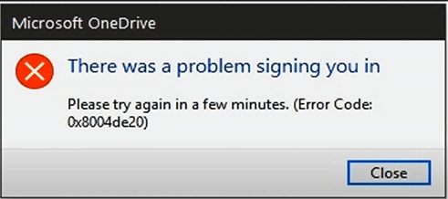 Solución al error 0x8004de8a con OneDrive