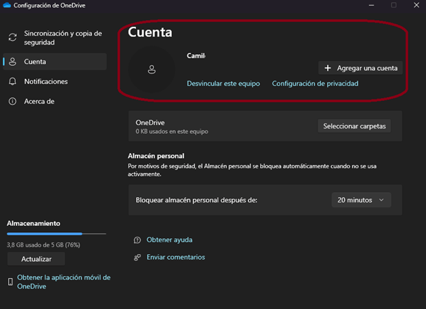 Verificar inicio OneDrive