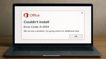 Solución al error 0-2054 Couldn't install