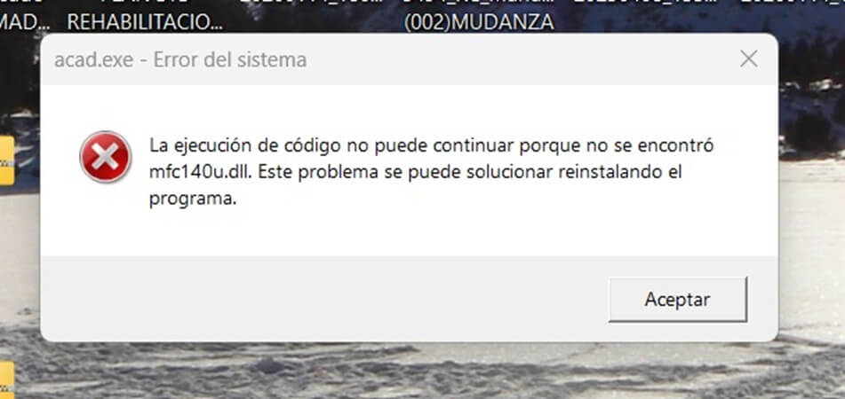 error mfc140u.dll AutoCAD
