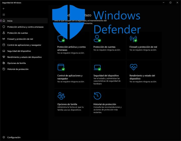 Windows Defender activado