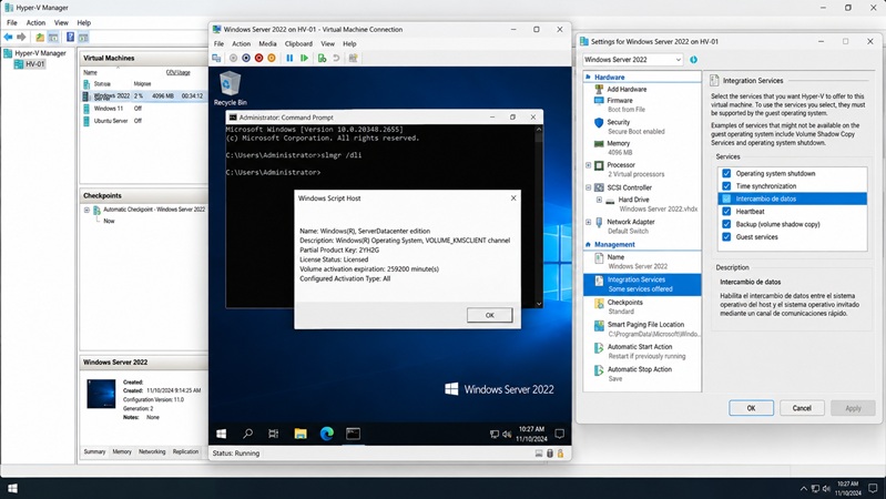 Windows Server Datacenter VMware activar máquinas virtuales AVMA
